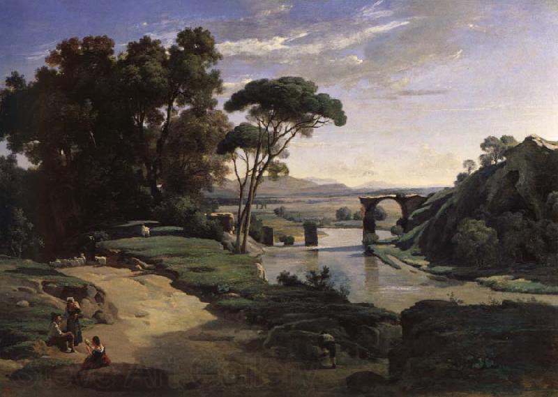 Corot Camille The bridge of Narni. Spain oil painting art